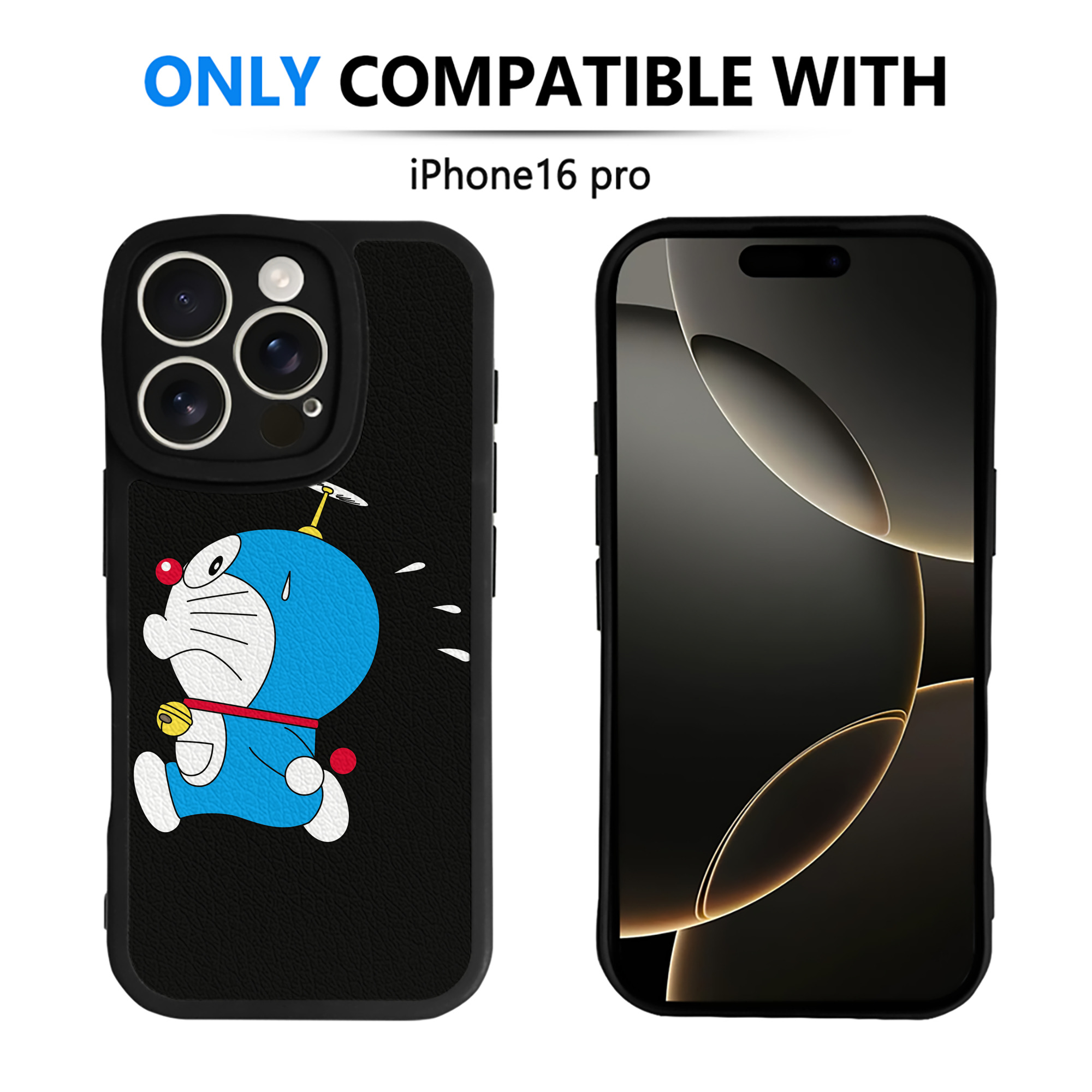（画像用） ドラえもん Doraemon 【iPhone 16シリーズ対応】シリコンスマホケース（レザー調） 材質：シリコン
